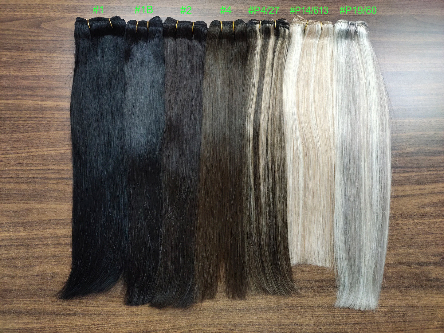 Straight Human Hair Bundles Weave Balayage Hair Pieces