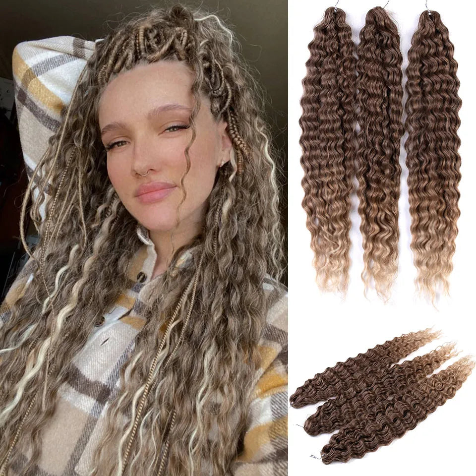 Water Wave Synthetic Crochet Hair - Various Colors Available