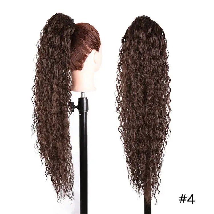 Long Synthetic Clip In Drawstring Ponytails - Various Options Available