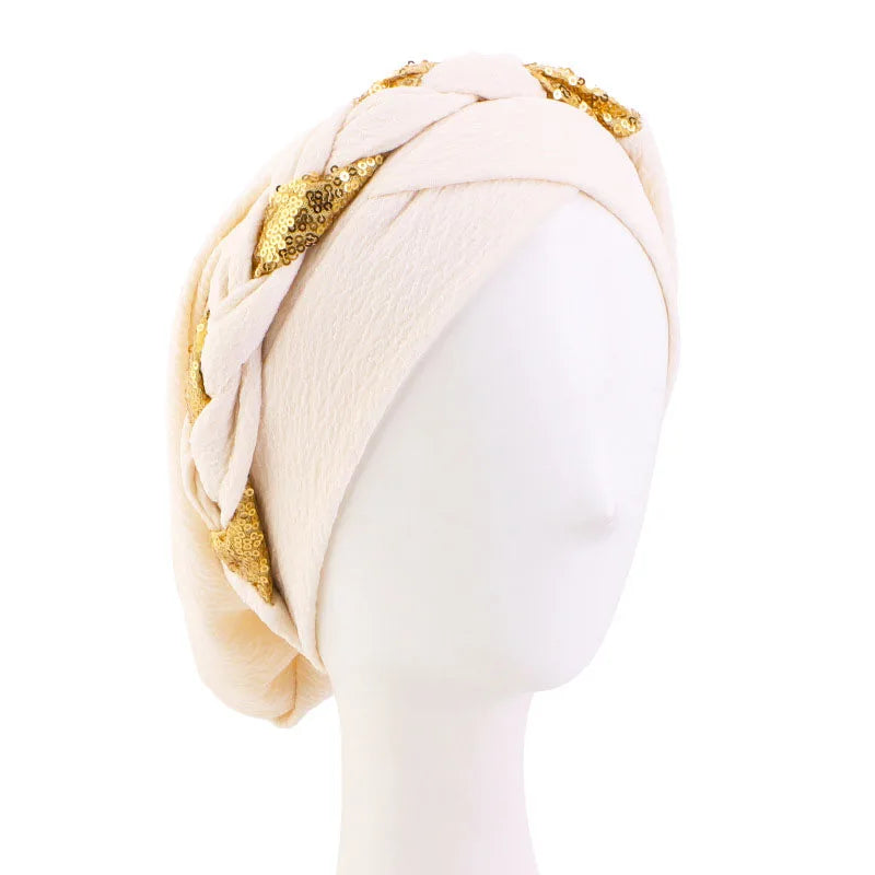 Women's Pleated Turbans in Various Colors