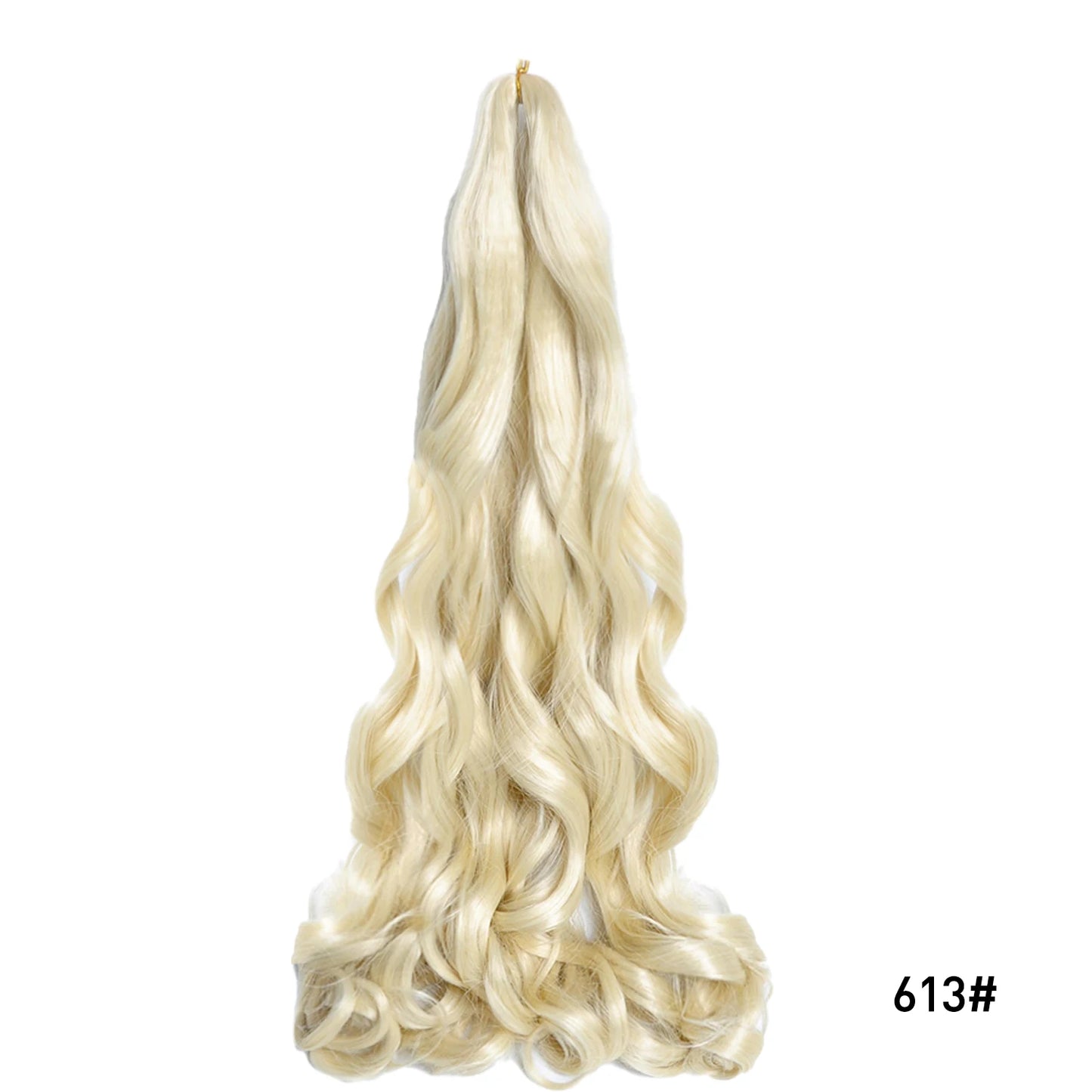 French Spiral Curls Pre Stretched Loose Synthetic Braiding Hair