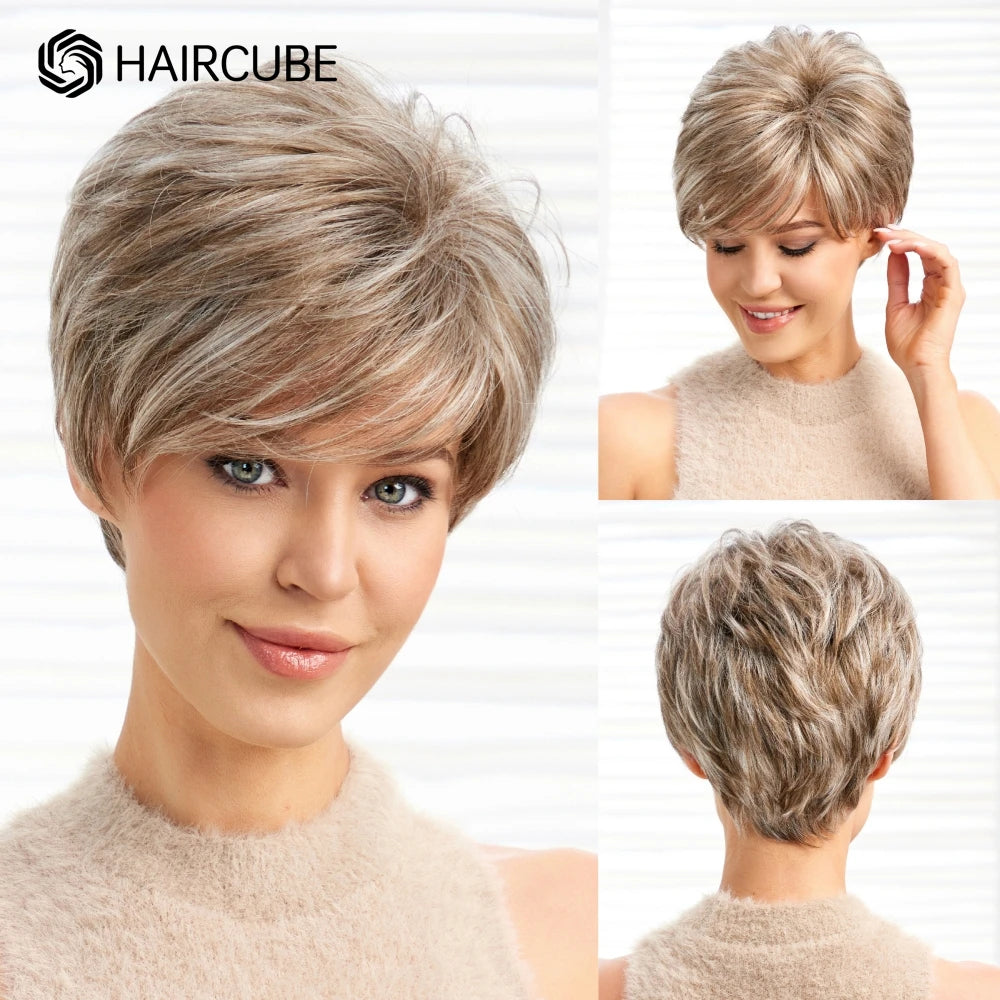 Short Pixie Cut Wigs - Kanekalon Synthetic Hair
