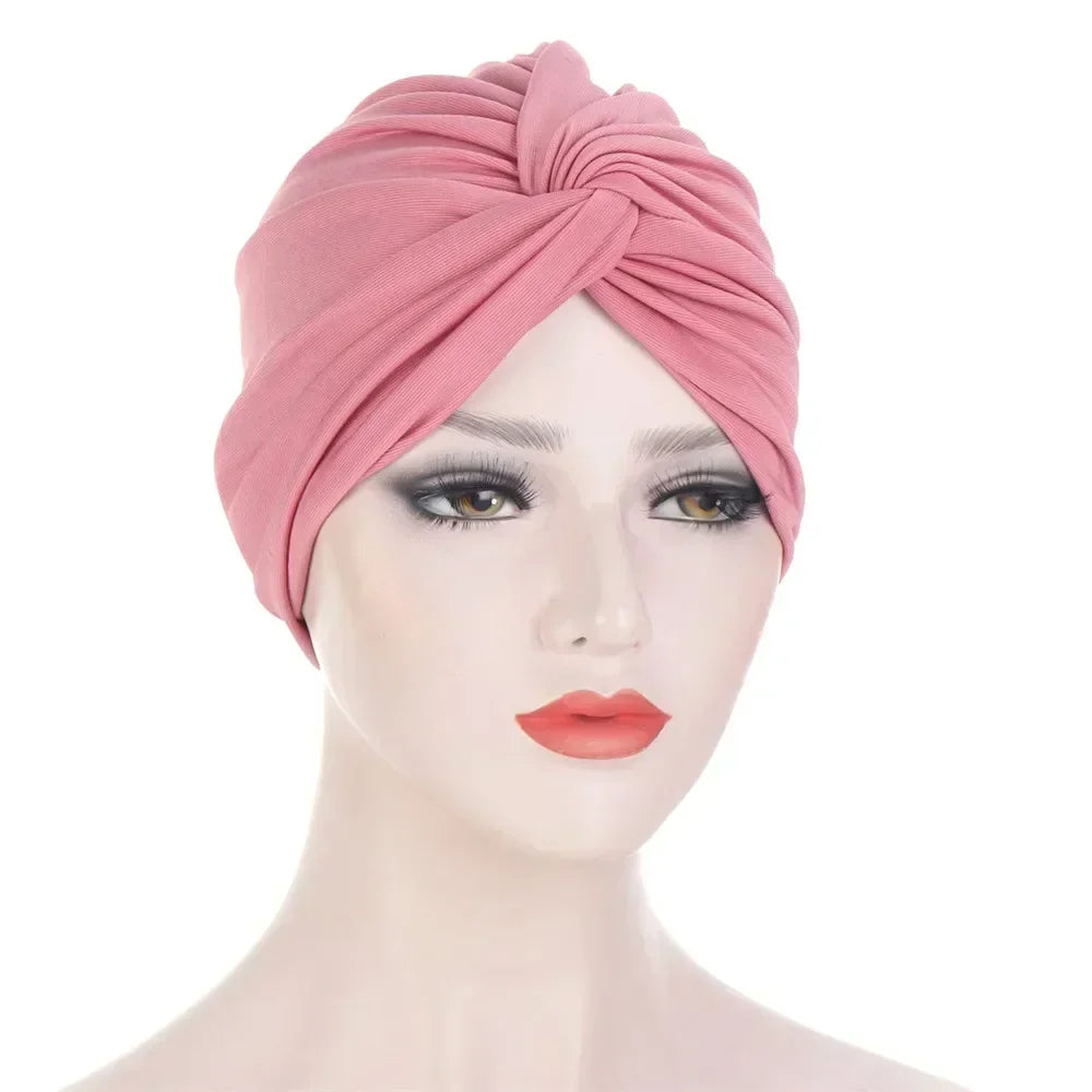Women's Pleated Turbans in Various Colors