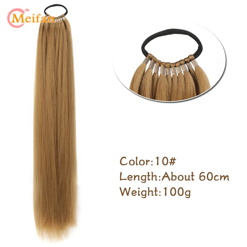 24 Inch Synthetic Hair Ponytail Extensions - Various Colors Available