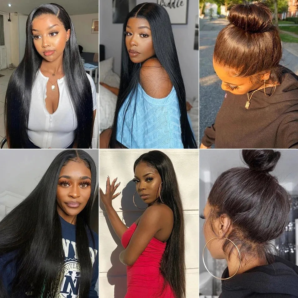 Bone Straight - Glueless Invisi-Drawstring 360 HD Transparent Lace Front Human Hair Wear&Go Wig