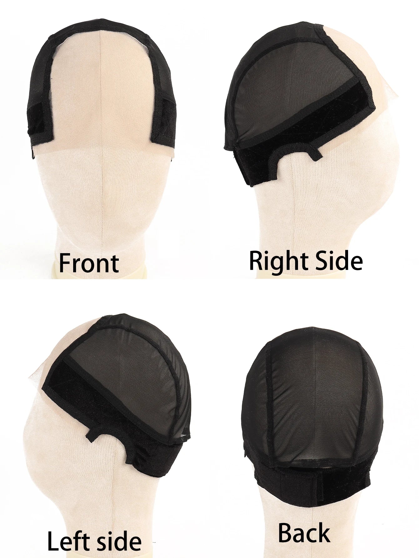 Female Headband Wig Cap Hd Lace Wig Cap For Wig Making U Part Wig Caps With Adjustable Velvet Wig Grip To Wear Wig Nude Hair Net