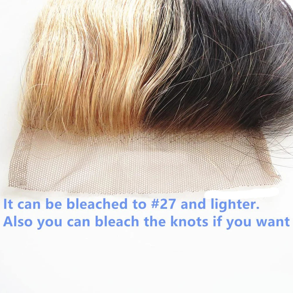 Straight Human Hair Transparent Lace Closures/Frontals