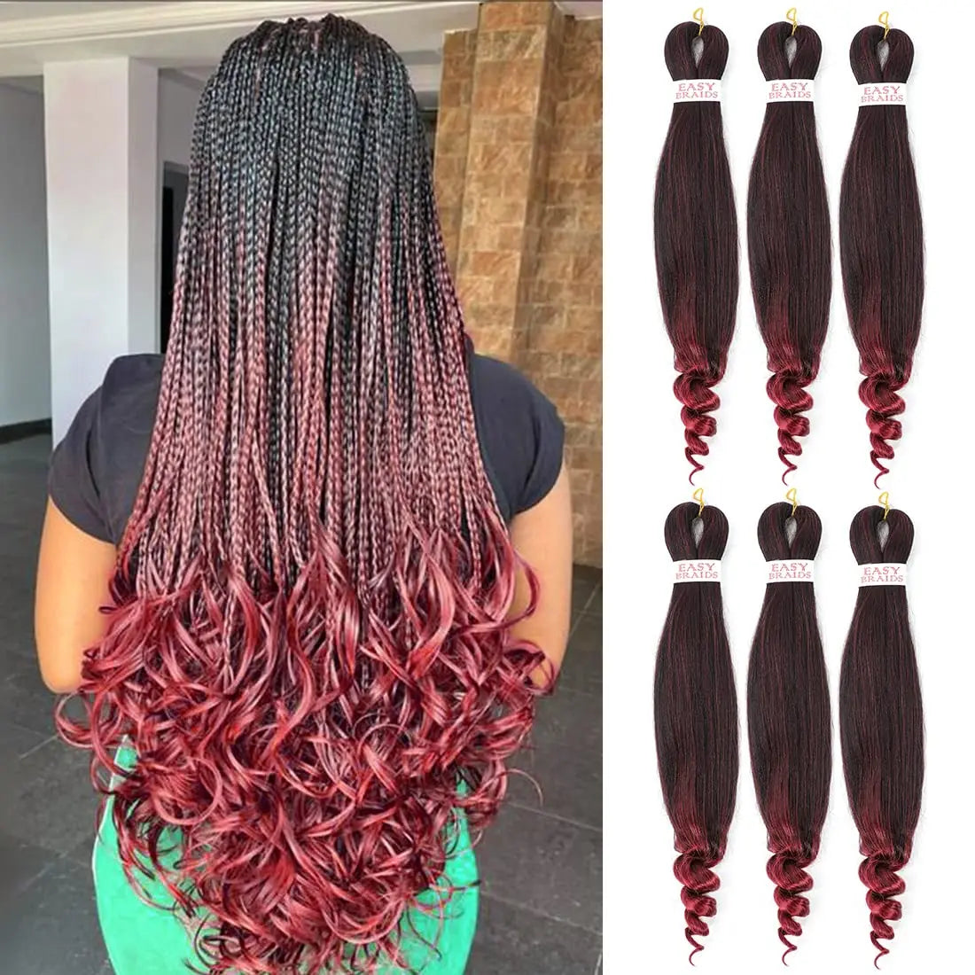 Pre-Stretched French Curly Synthetic Braiding Hair