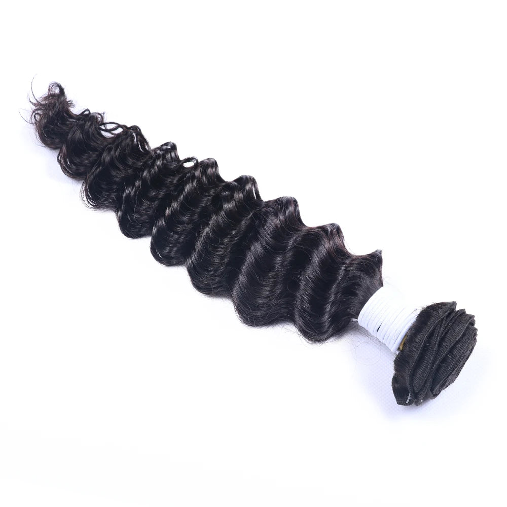 10-40 Inch Brazilian Deep Wave 100% Remy Human Hair Bundles - Natural Color
