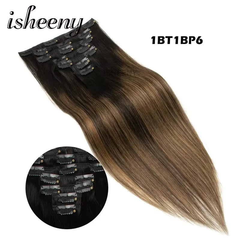 Straight Human Hair Clip Ins - Various Options Available
