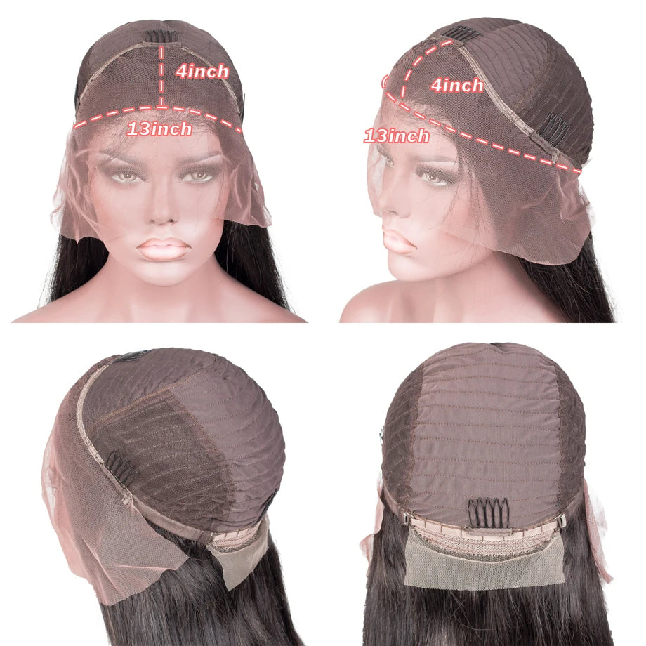 Brazilian Body Wave Dark Blue -  Pre Plucked Transparent Lace Frontal Human Hair Wig