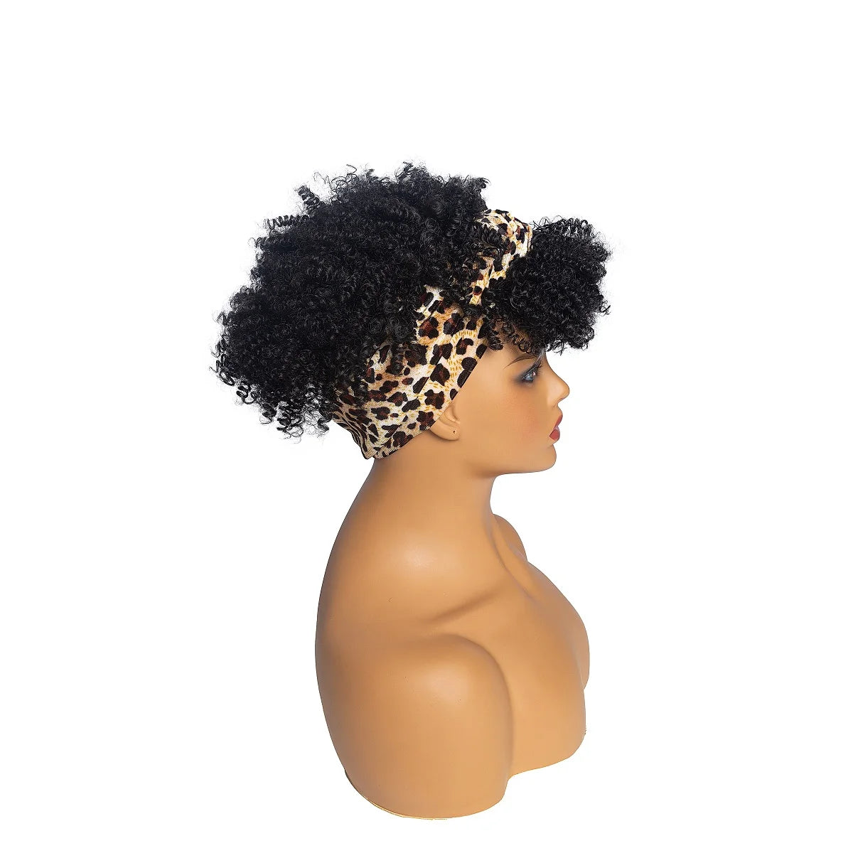 Synthetic Short Kinky Curly Headband Wigs - Various Colors Available