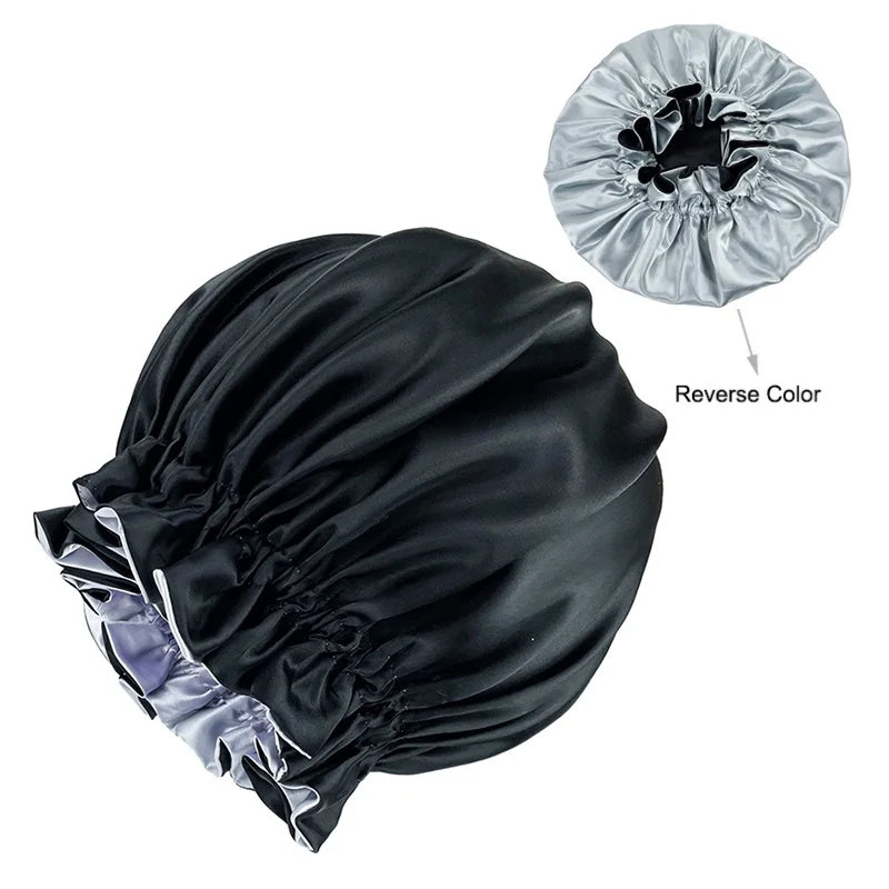 African Pattern Print Satin Bonnets