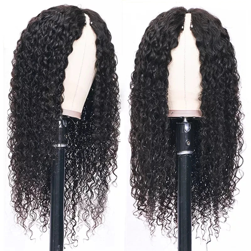 Brazilian Deep Wave - Human Hair No Leave Out Option V & U Part Wigs