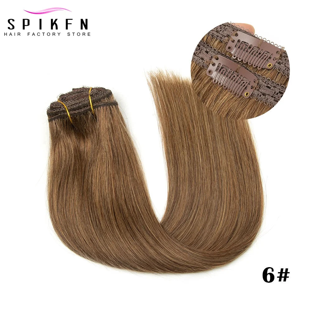 Straight 100% Human Hair Clip Ins - Various Options Available