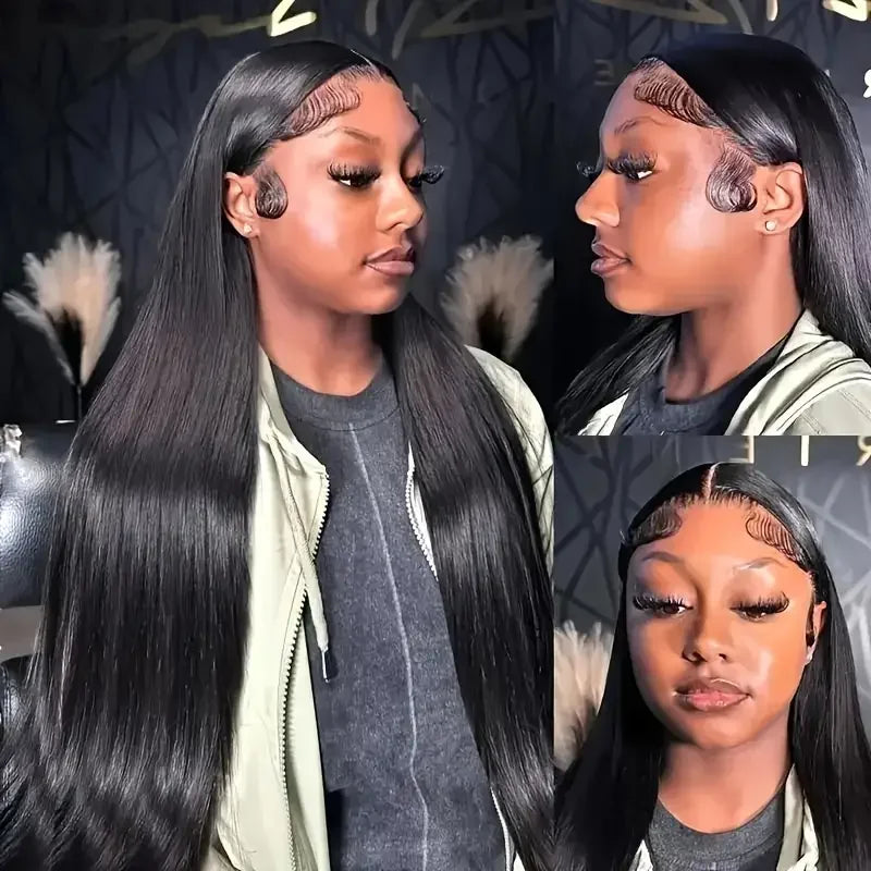 Straight - Transparent 360 Lace Glueless Human Hair Wig