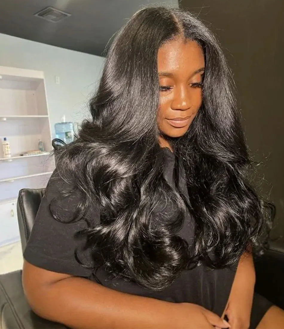 Body Wave - Glueless HD Transparent Pre Bleached Lace Closure Ready to Wear Wig