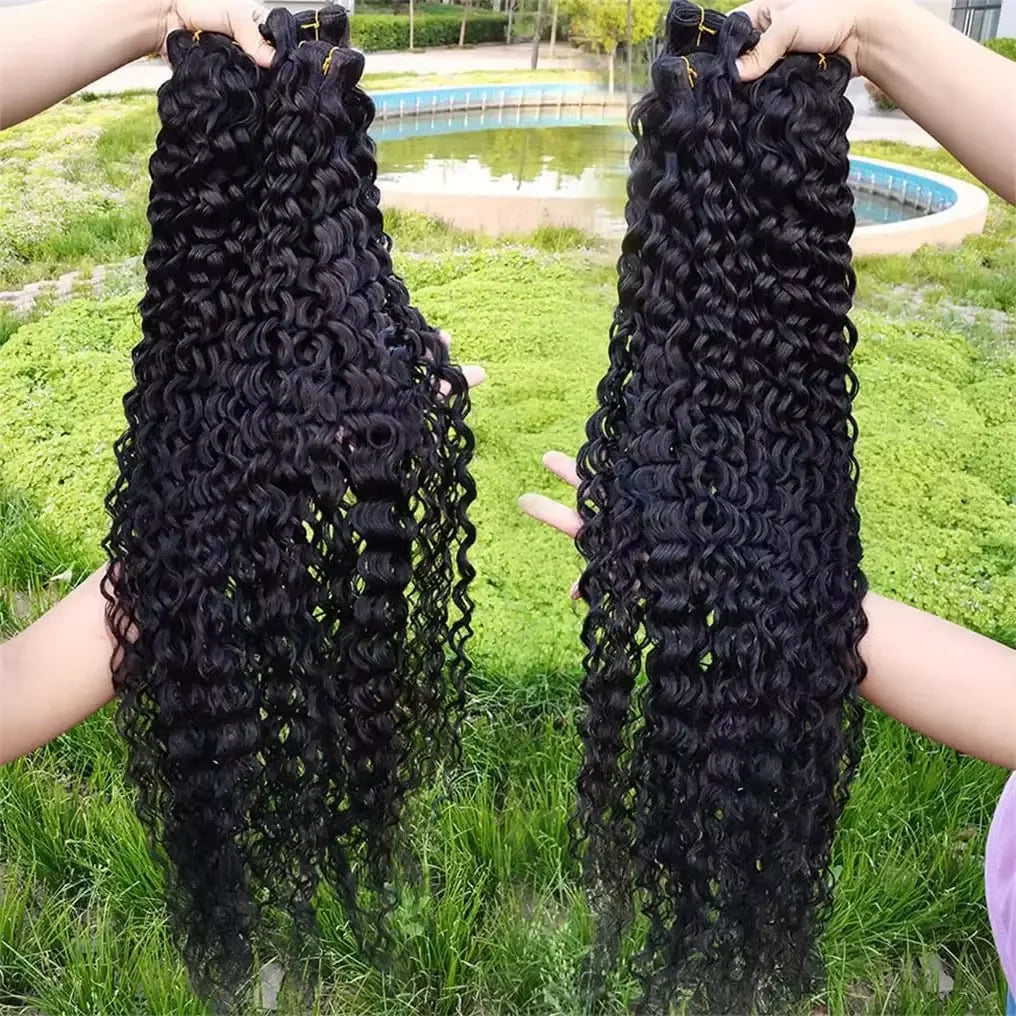 10-40 Inch Brazilian Deep Wave 100% Remy Human Hair Bundles - Natural Color