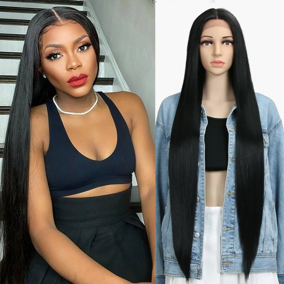 Straight Synthetic Lace Front Wigs - Various Colors Available