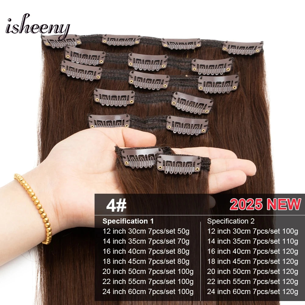 Straight Human Hair Clip Ins - Various Options Available