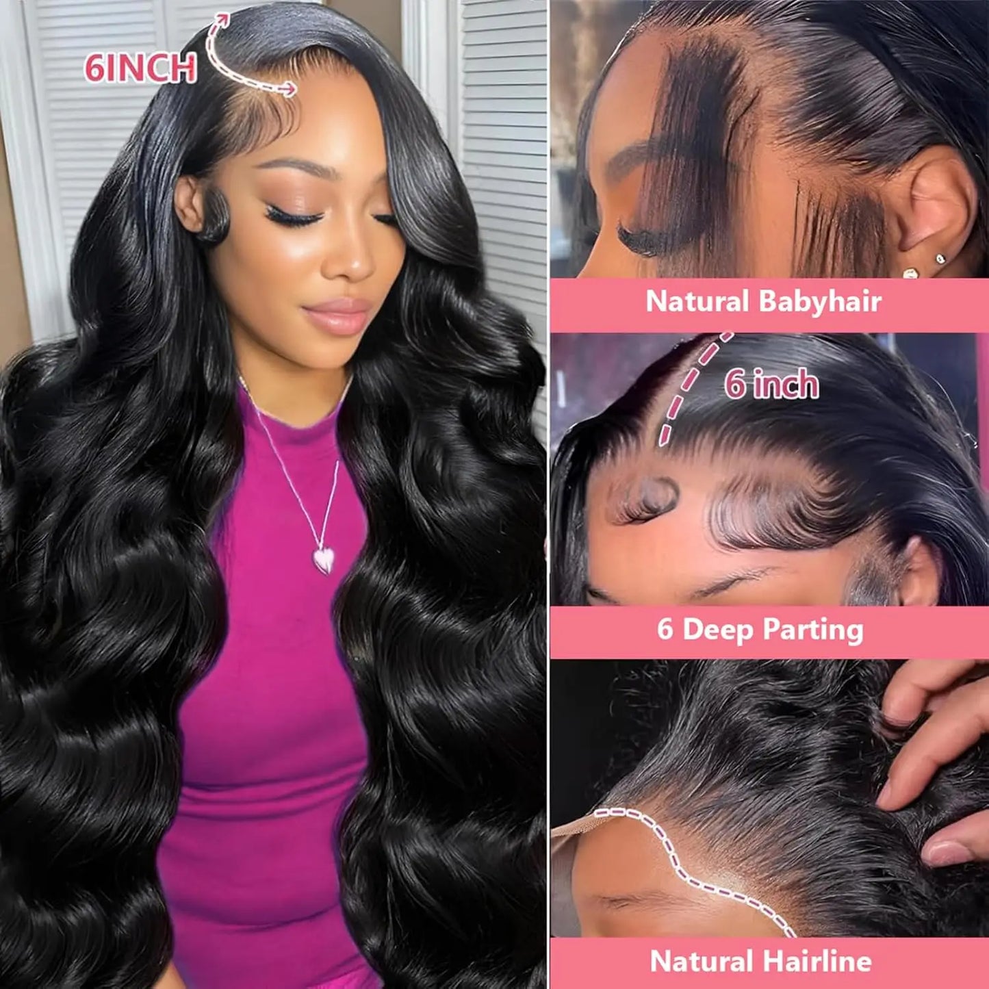 Body Wave Glueless Human Hair Pre Cut Lace Wig