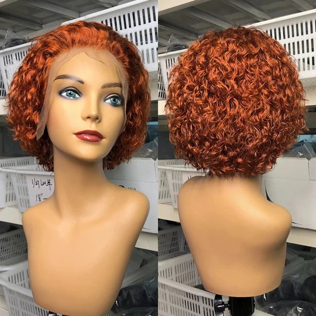 Pixie Curl Cut - Human Hair Wigs In Various Colors