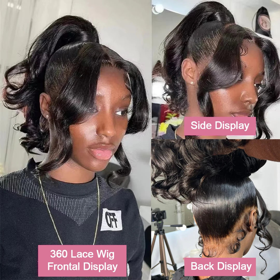 Body Wave - Transparent HD Full 360 Pre Plucked Lace Front Human Hair Wig