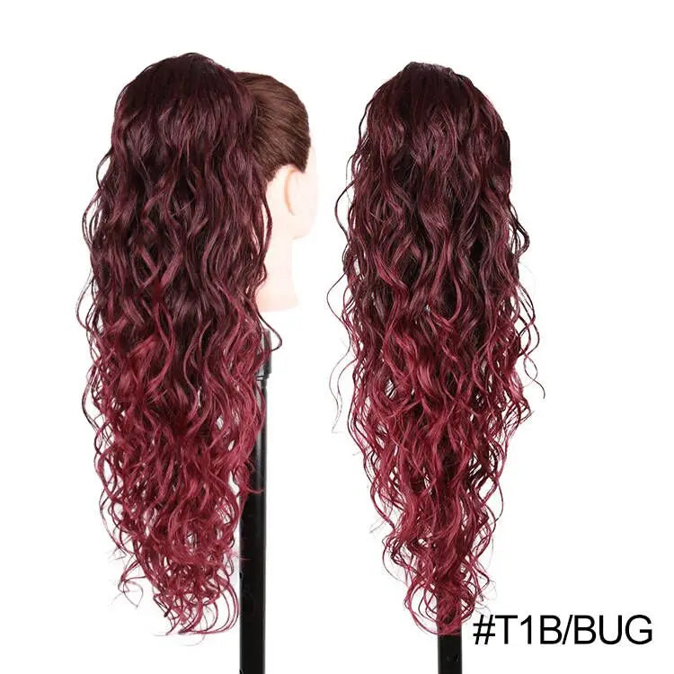 Long Synthetic Clip In Drawstring Ponytails - Various Options Available