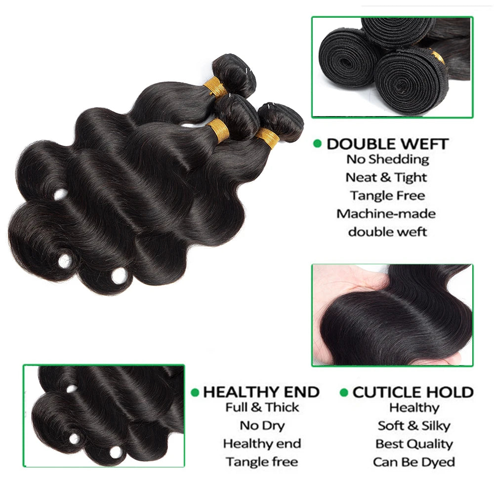 Body Wave Bundles - Human Hair (Two Colors Available)