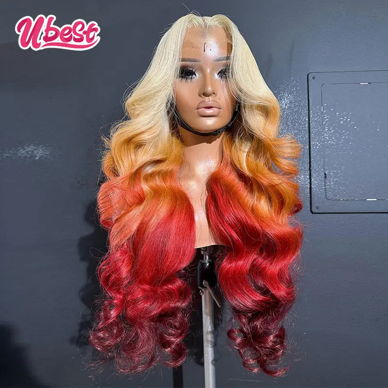 Ombre Body Wave Lace Front Human Hair Wigs