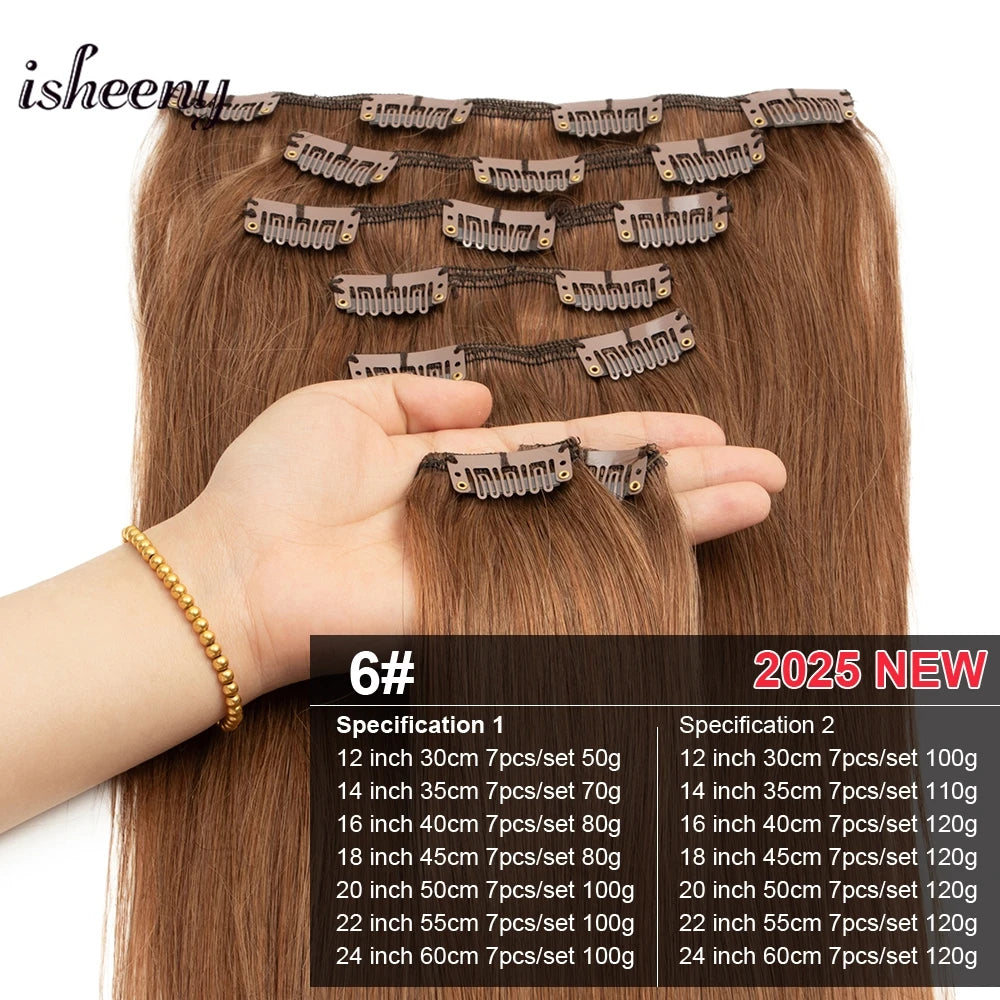 Straight Human Hair Clip Ins - Various Options Available