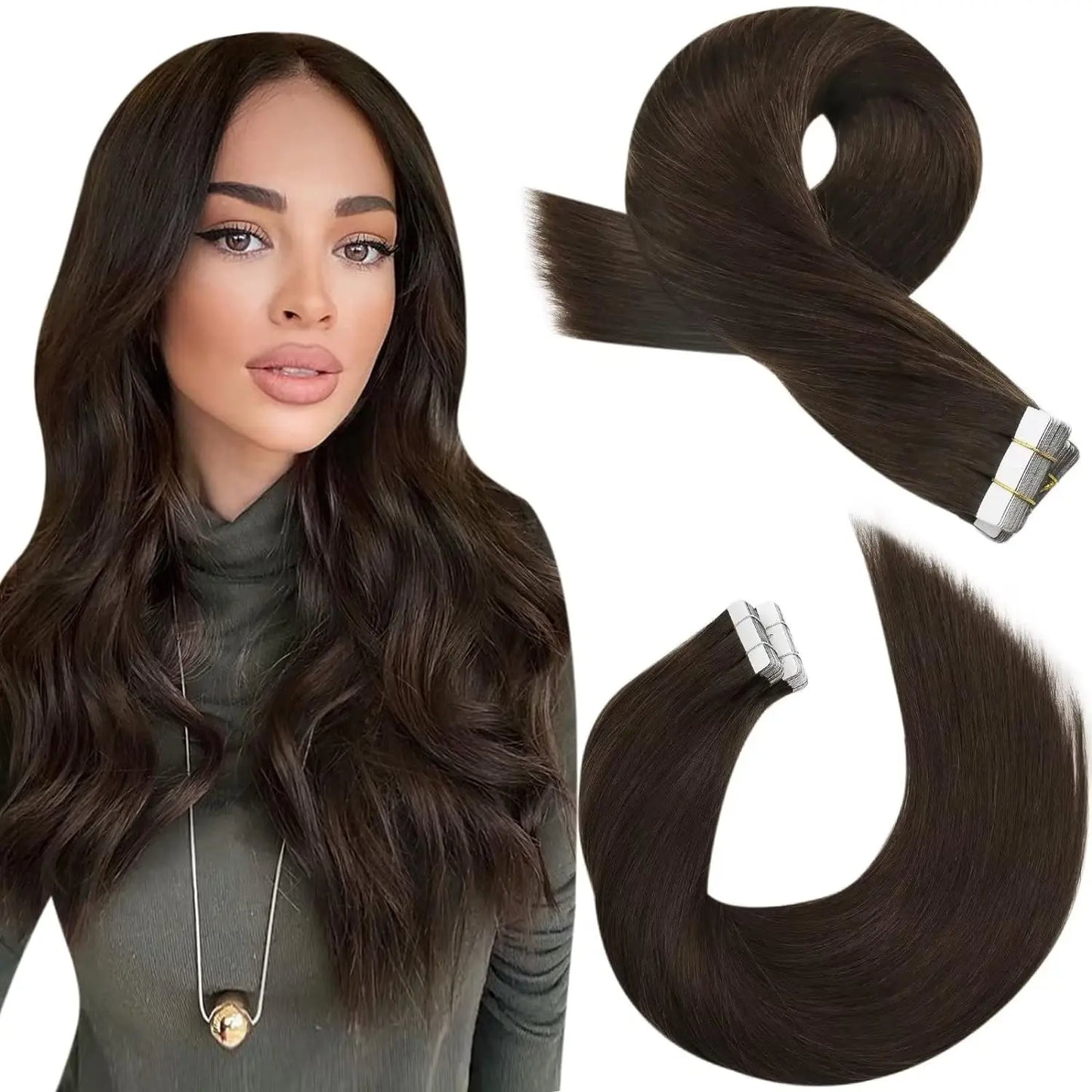 Straight Tape in Human Hair Extensions - Various Colors Available