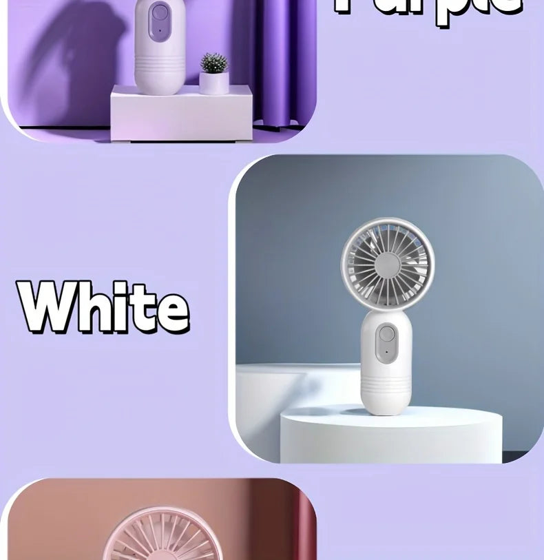 1PC USB Mini Rechargeable Portable Handheld Fan with 3 Speeds