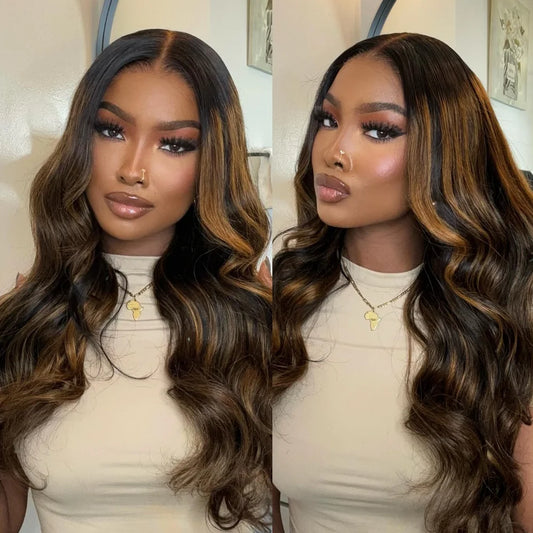Balayage Body Wave - Bye Bye Knots Pre Cut Pre Bleached Lace Glueless Human Hair Wig