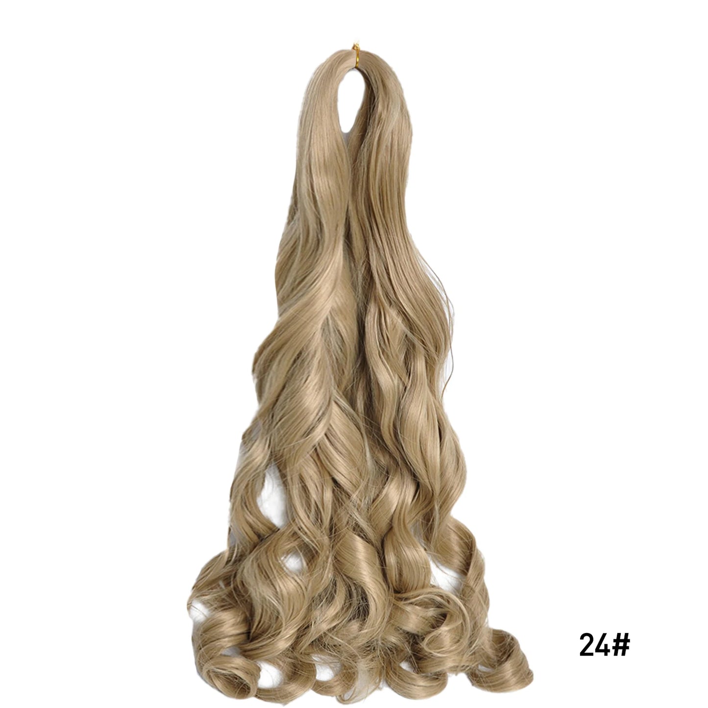 French Spiral Curls Pre Stretched Loose Synthetic Braiding Hair