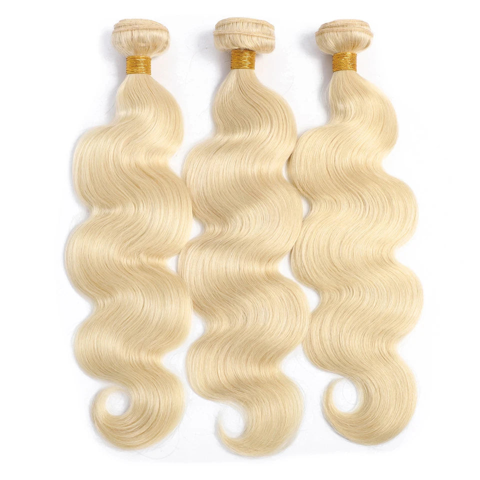Ombre Blonde Body Wave Bundles - Brazilian Remy 100% Unprocessed Human Hair