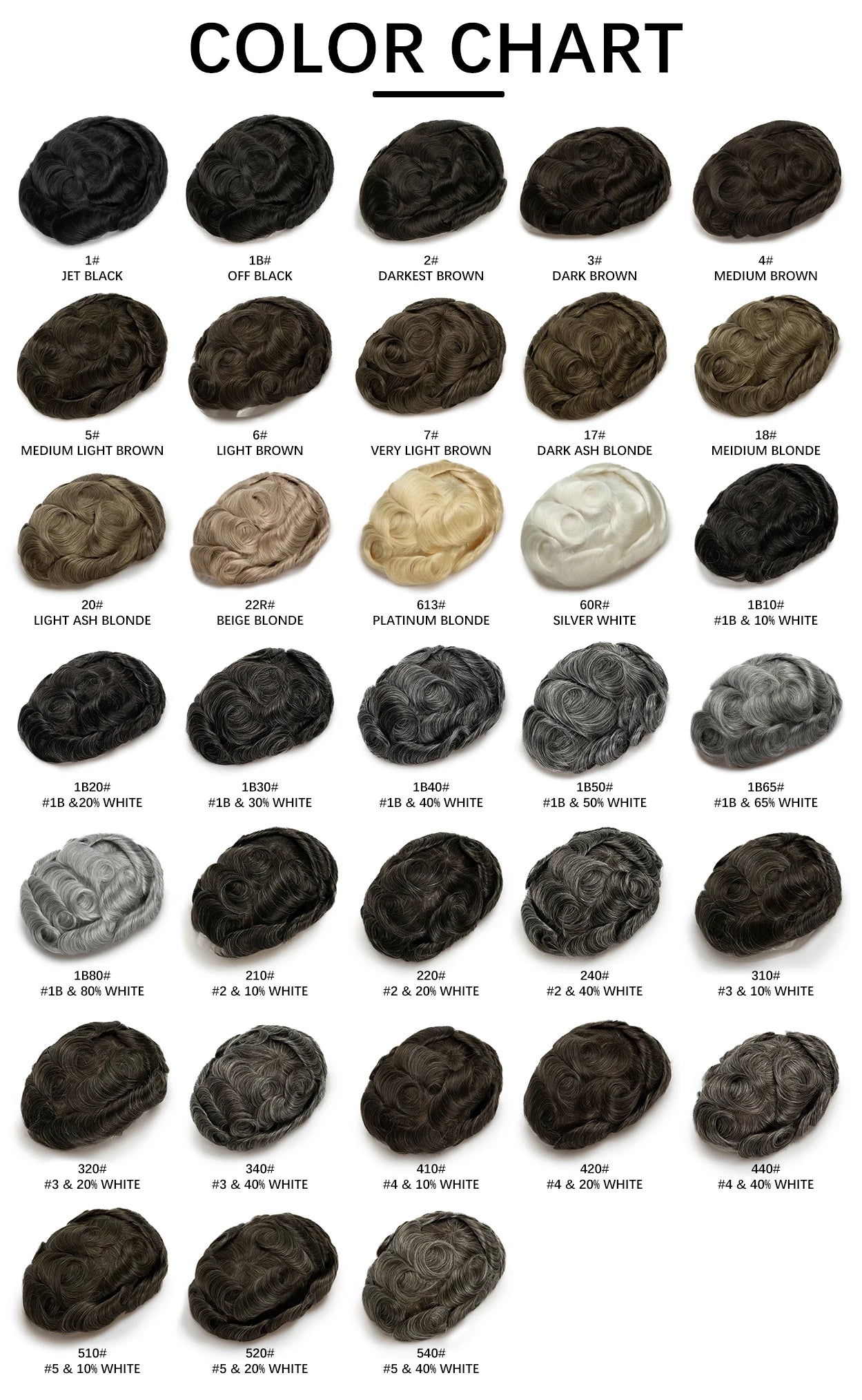 Natural Hairline Toupee Human Hair Double Knots Hair System - Various Options Available