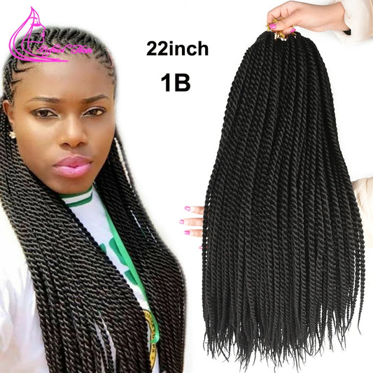 Synthetic Crochet Senegalese Twist Hair - Various Colors Available