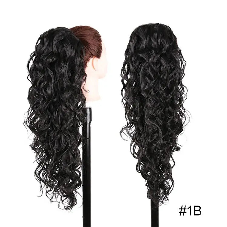 Long Synthetic Clip In Drawstring Ponytails - Various Options Available