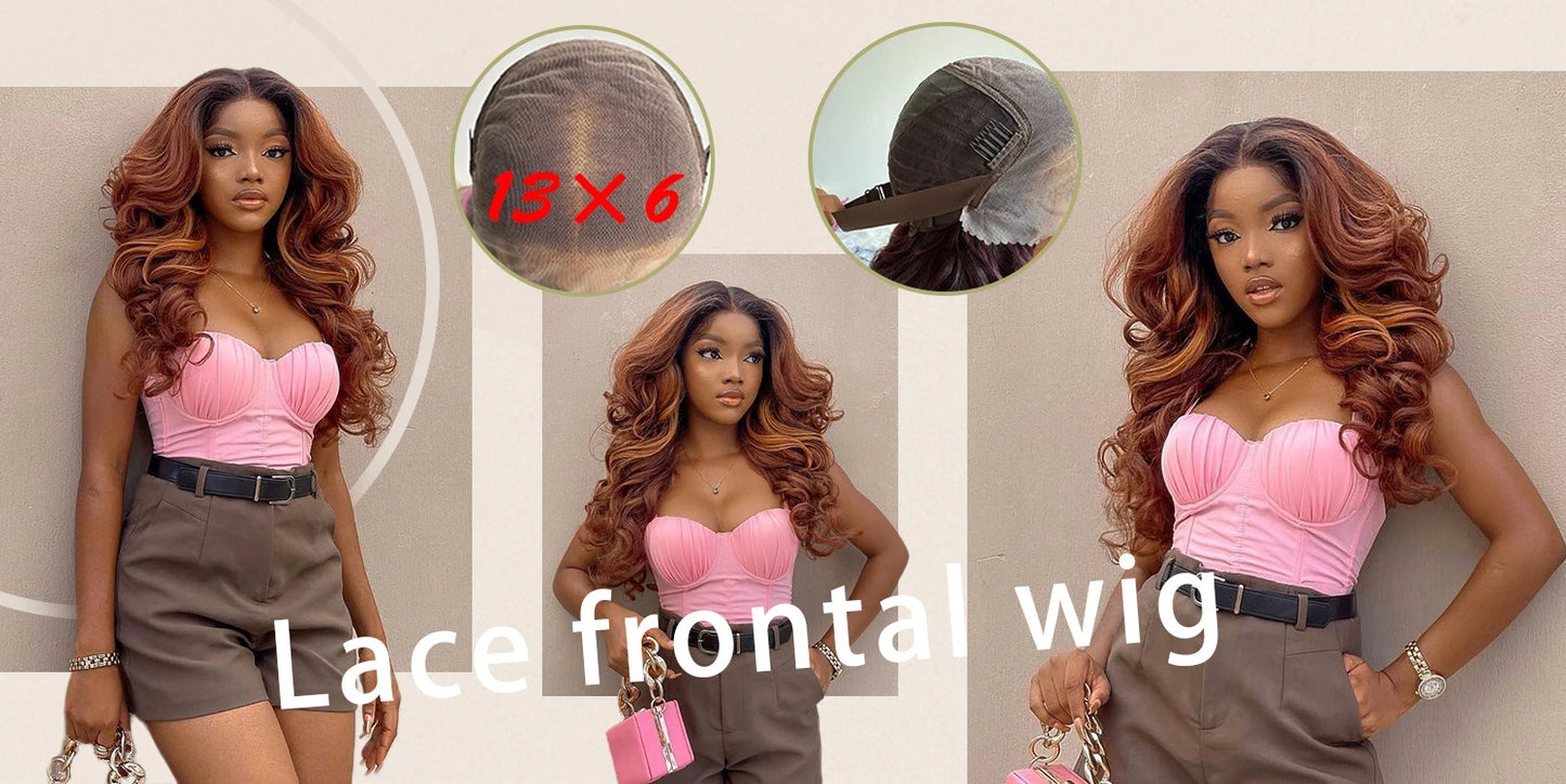 Black Brown Curly Synthetic Lace Front Wigs - Various Colors Available