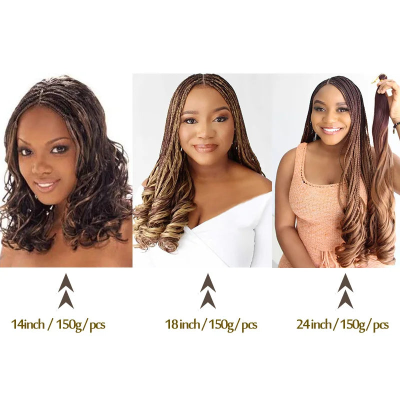 Synthetic French Spiral Curly Pre-Stretched Braiding Hair