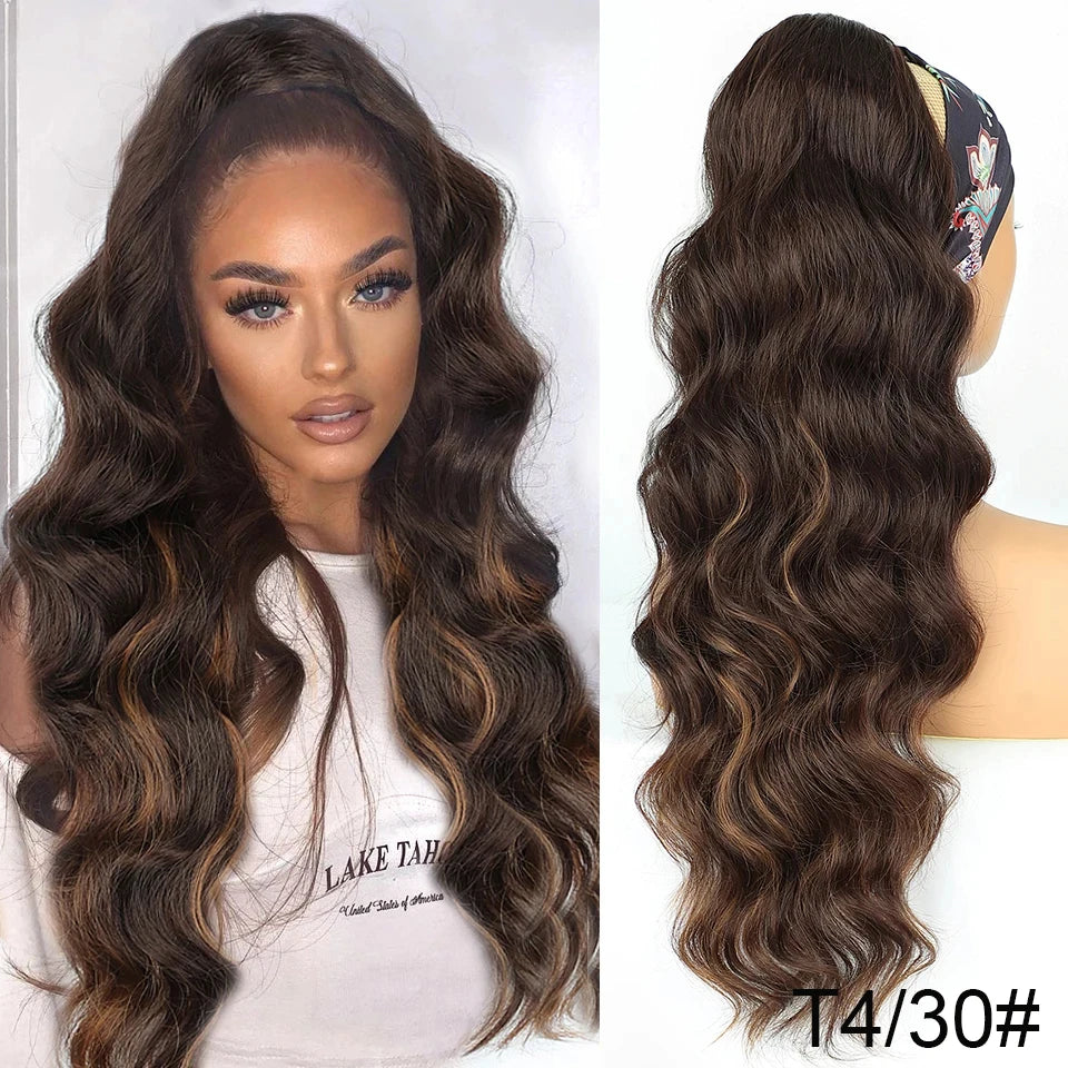 Synthetic Claw Clip In Short Curly Ponytails