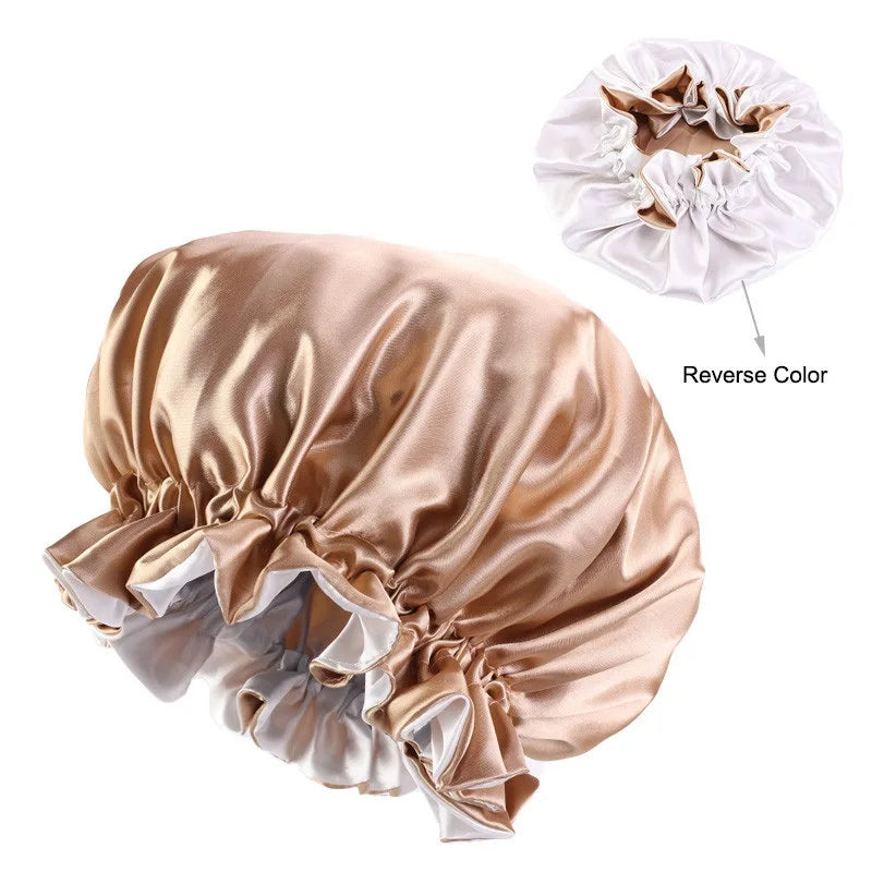 Silk Night Double Layered Bonnet
