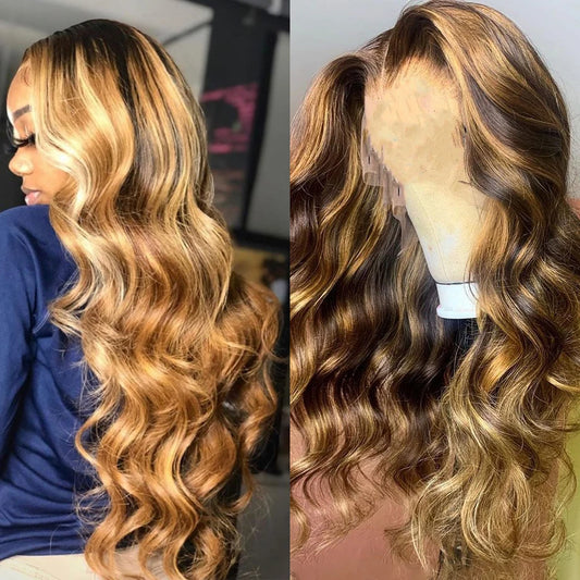 Body Wave Highlight Colors - Glueless HD Frontal Lace Wig