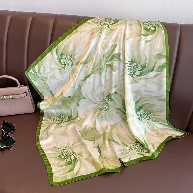 100%Polyester Scarf 70cm Printed Square Scarf