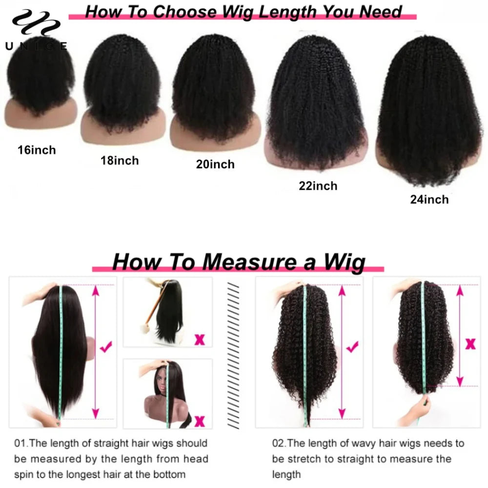 Kinky Curly V Part Human Hair Wig