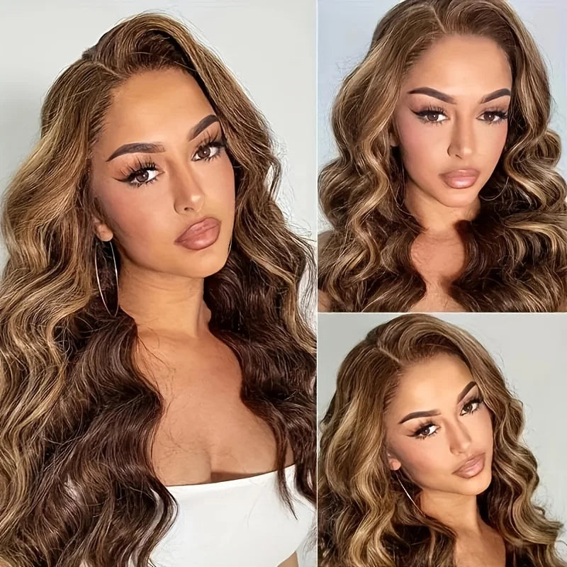 Ombre and Highlight Body Wave - HD Lace Frontal Human Hair Wig