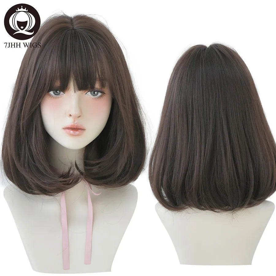Short Bob Synthetic Wig - Various Colors Available