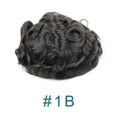 100% Human Hair Natural Hairline Skin Pu Thin 0.1mm Base, 110% Density ,Toupee/Replacement Unit - Various Options Available