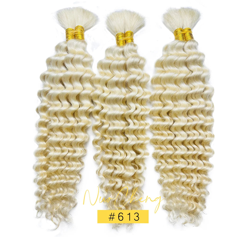 Brazilian Deep Wave Human Hair Braiding -  (Boho Braids)